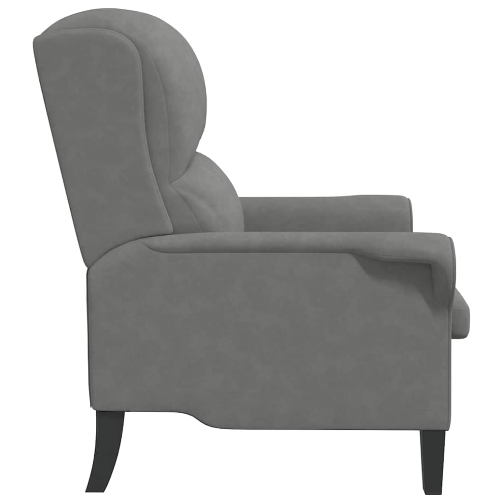 vidaXL fotel ciemno szary 76 x 94 x 102 cm Mikrofibra