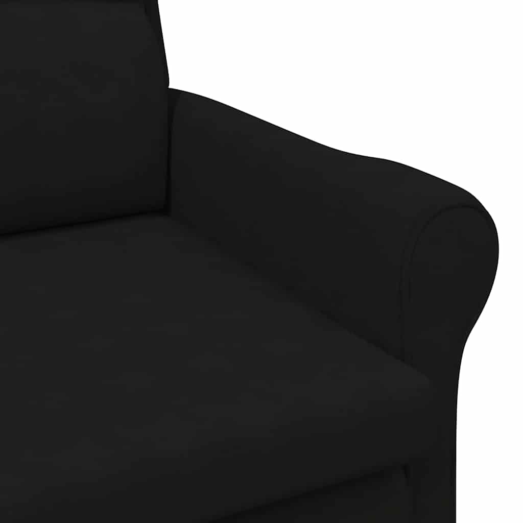 vidaXL fotel Czarny 76 x 94 x 102 cm Mikrofibra