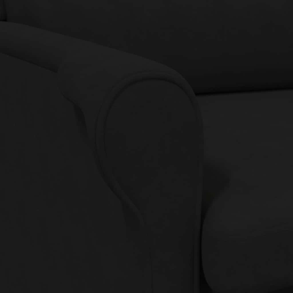 vidaXL fotel Czarny 76 x 94 x 102 cm Mikrofibra