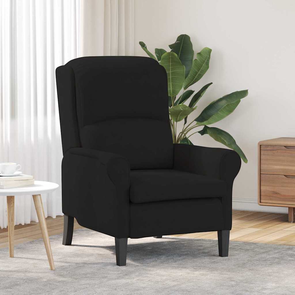 vidaXL fotel Czarny 76 x 94 x 102 cm Mikrofibra