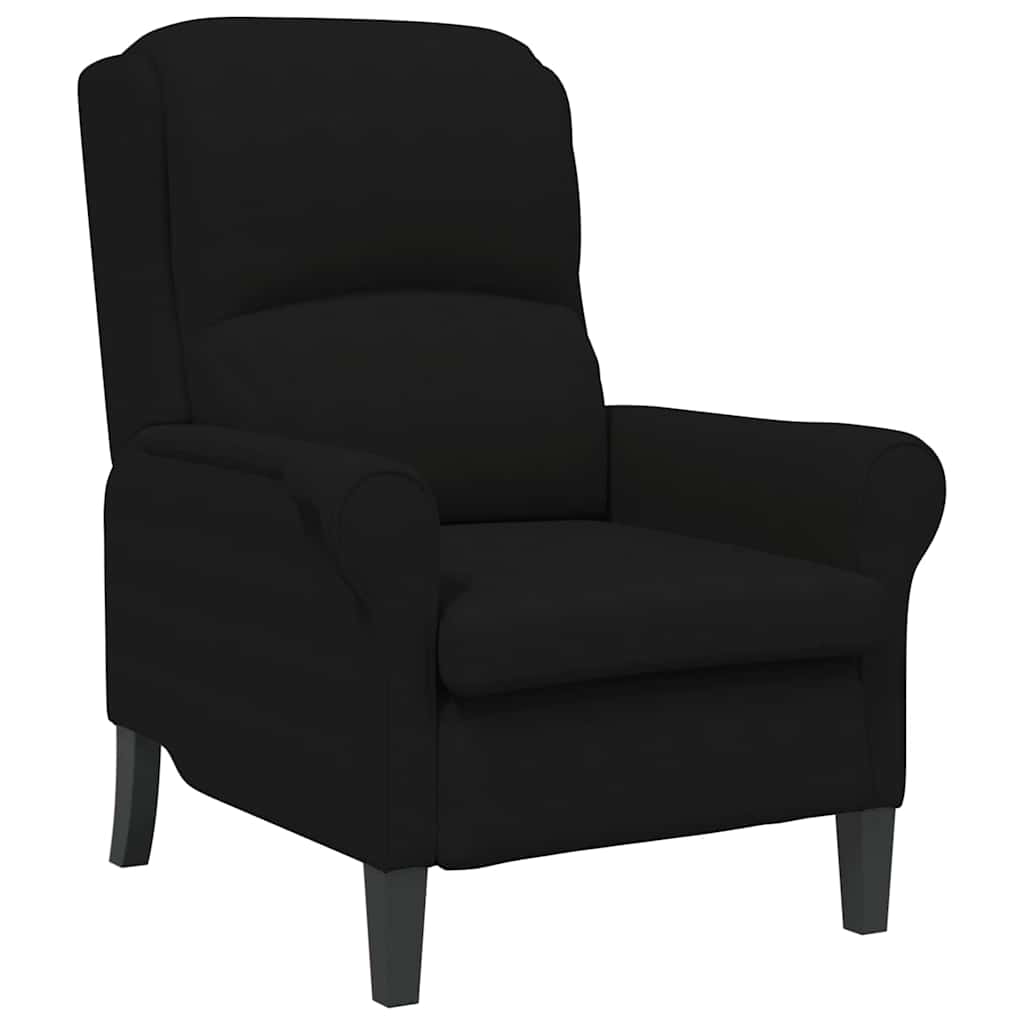vidaXL fotel Czarny 76 x 94 x 102 cm Mikrofibra