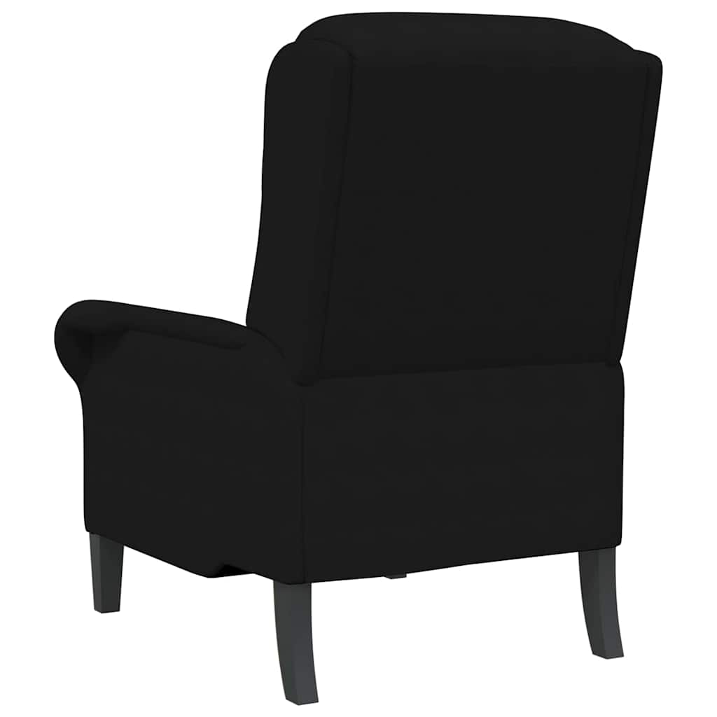 vidaXL fotel Czarny 76 x 94 x 102 cm Mikrofibra