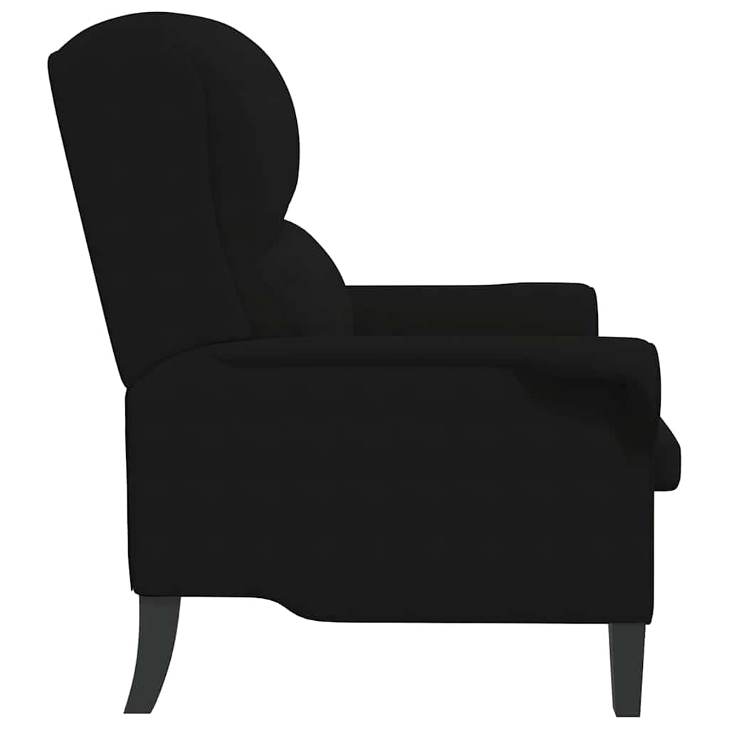 vidaXL fotel Czarny 76 x 94 x 102 cm Mikrofibra