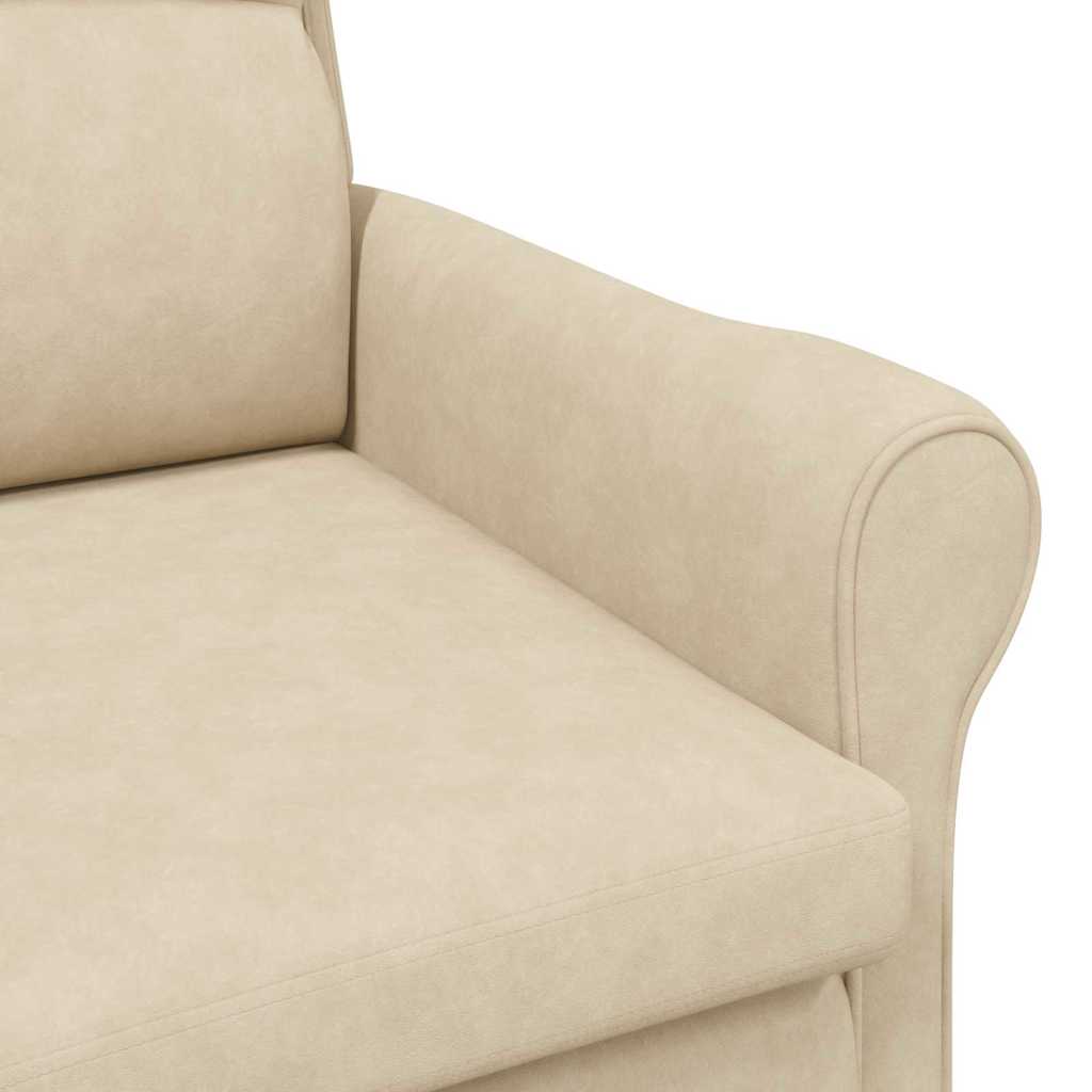 vidaXL fotel Kremowy 76 x 94 x 102 cm Mikrofibra