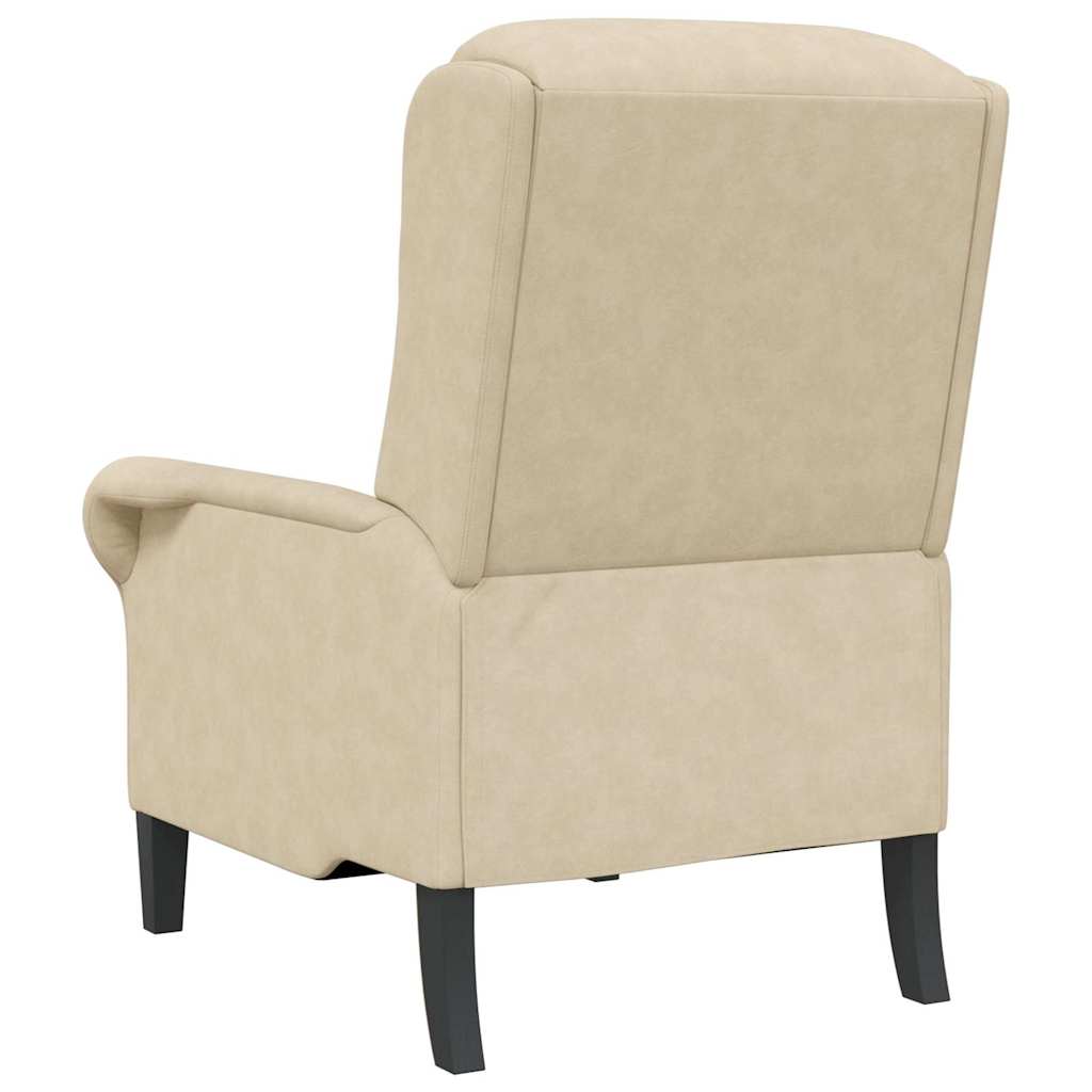 vidaXL fotel Kremowy 76 x 94 x 102 cm Mikrofibra