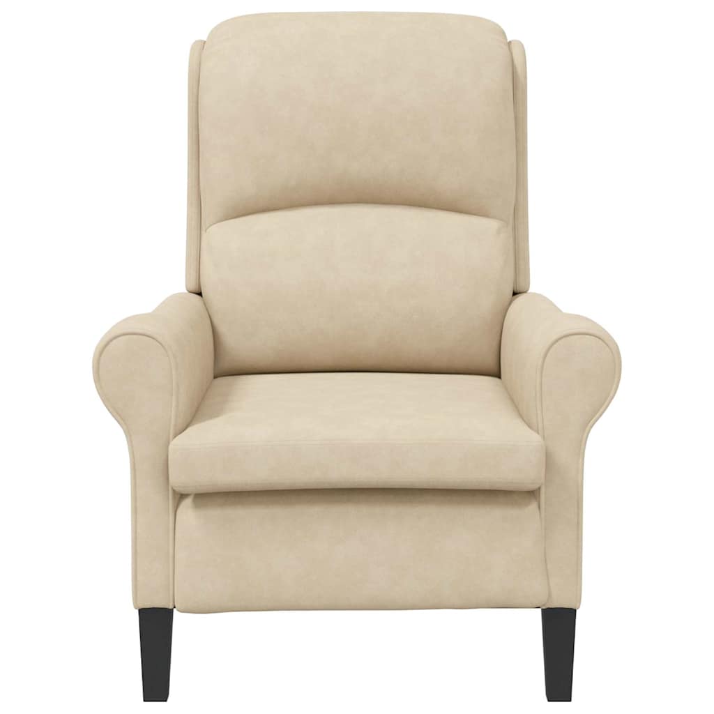vidaXL fotel Kremowy 76 x 94 x 102 cm Mikrofibra