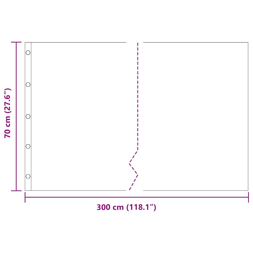 vidaXL Bariera korzeniowa Czarny 0,7 x 3 m Polietylen