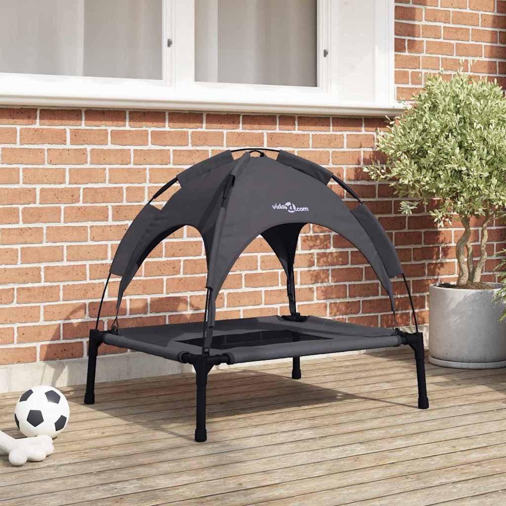 vidaXL Legowisko dla psa Czarny 76 x 62 x 70,5 cm Stal