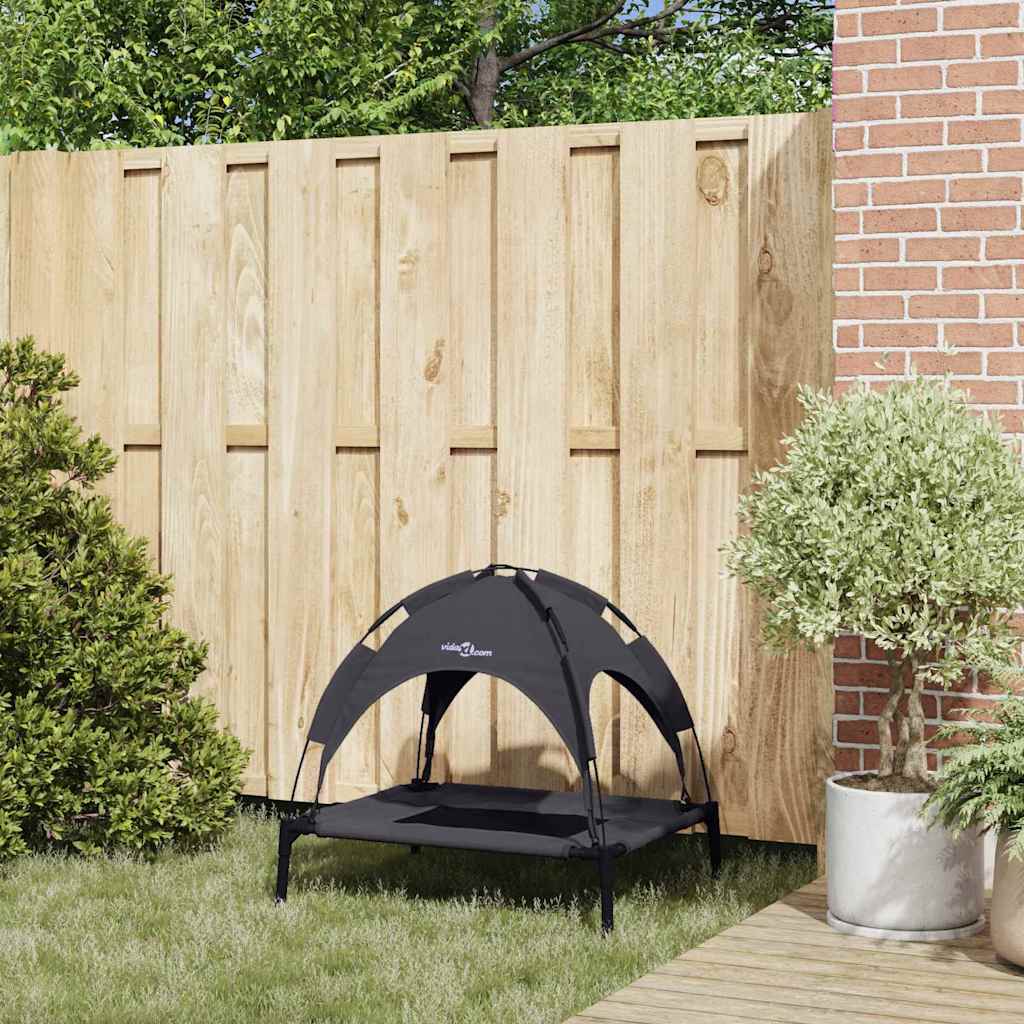 vidaXL Legowisko dla psa Czarny 76 x 62 x 70,5 cm Stal