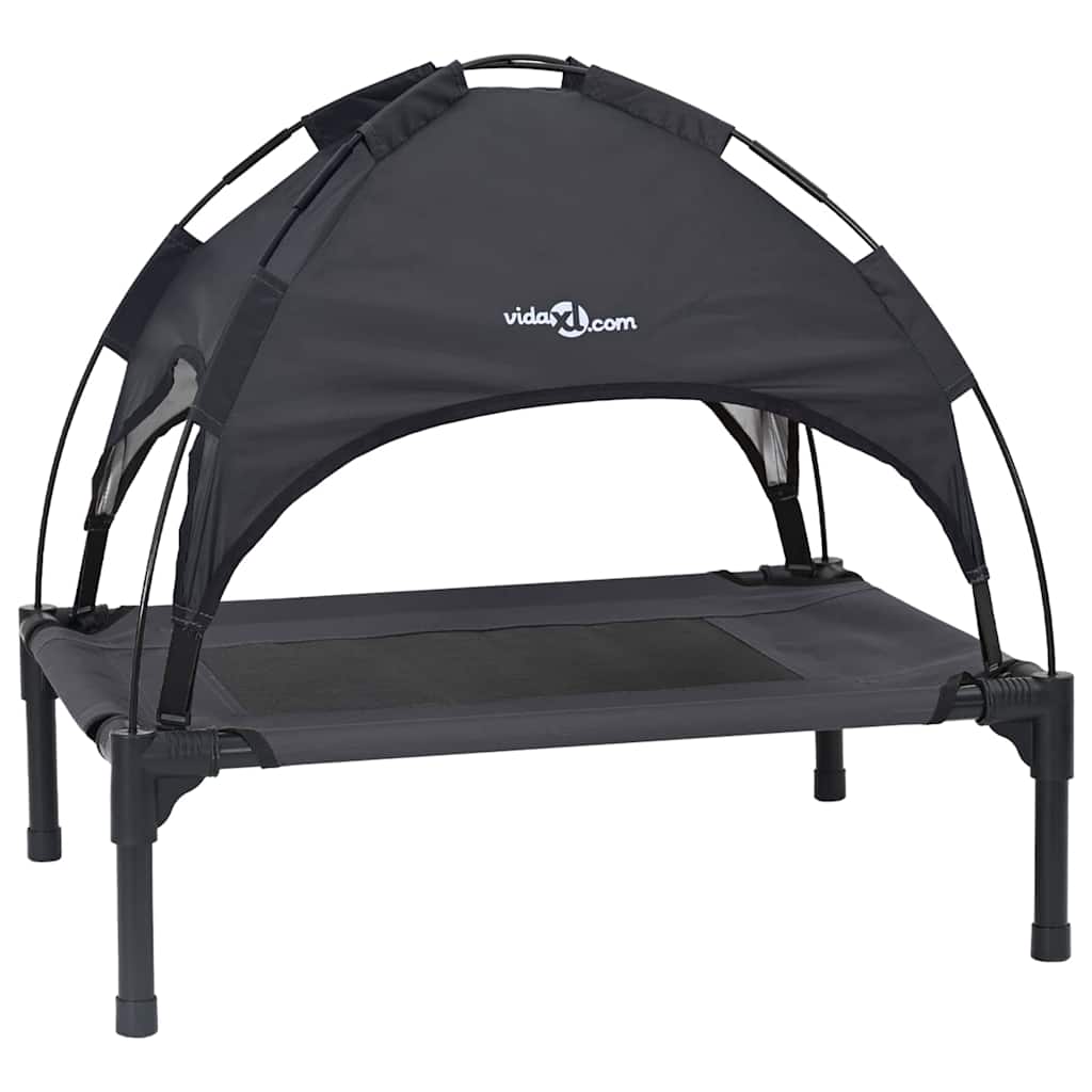 vidaXL Legowisko dla psa Czarny 76 x 62 x 70,5 cm Stal