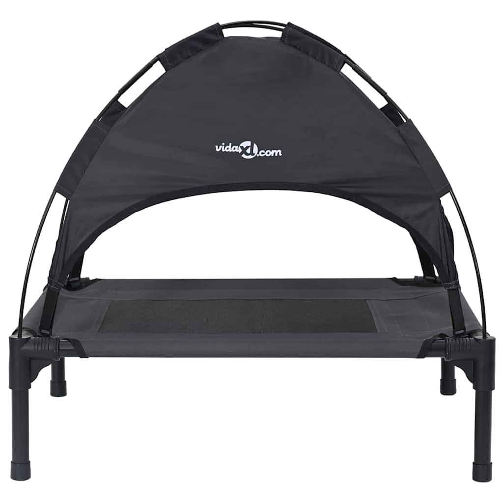 vidaXL Legowisko dla psa Czarny 76 x 62 x 70,5 cm Stal