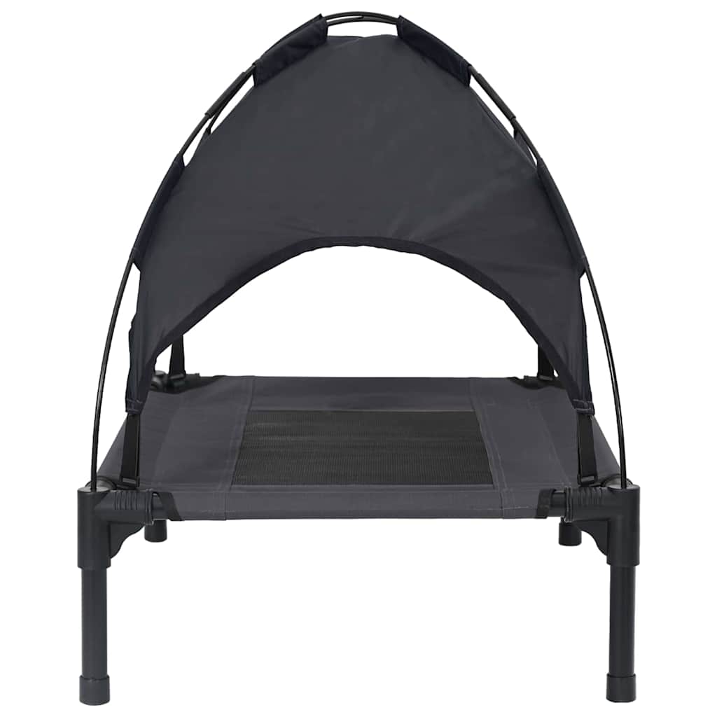 vidaXL Legowisko dla psa Czarny 76 x 62 x 70,5 cm Stal