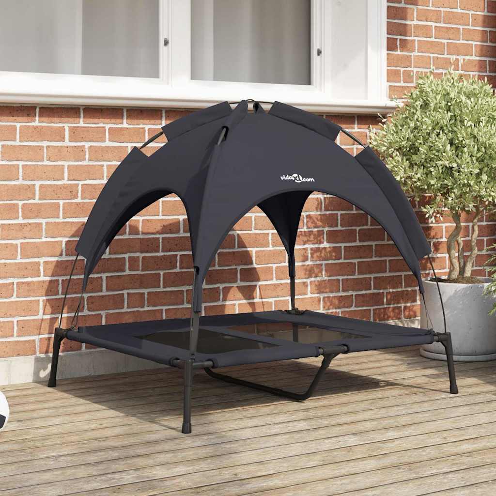 vidaXL Legowisko dla psa Czarny 92 x 77 x 82,5 cm Stal
