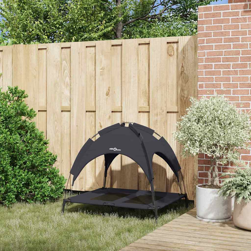 vidaXL Legowisko dla psa Czarny 92 x 77 x 82,5 cm Stal