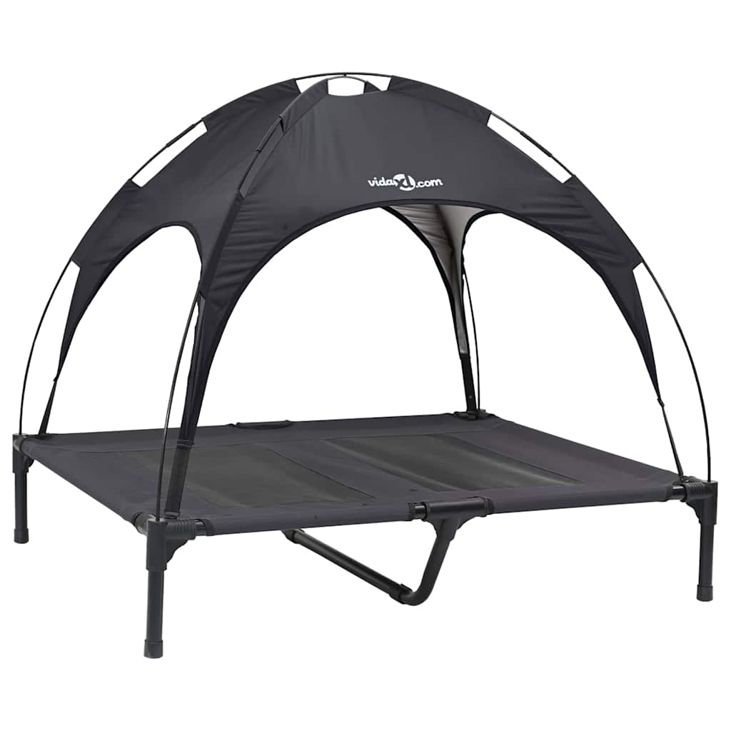 vidaXL Legowisko dla psa Czarny 92 x 77 x 82,5 cm Stal