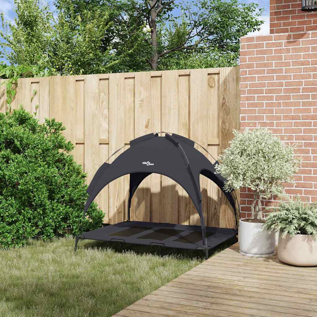 vidaXL Legowisko dla psa Czarny 122 x 93 x 106,5 cm Stal