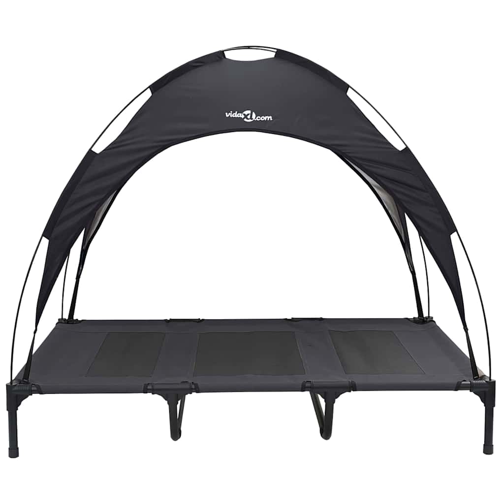 vidaXL Legowisko dla psa Czarny 122 x 93 x 106,5 cm Stal