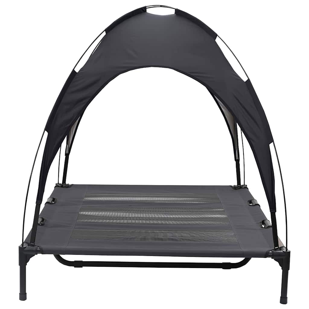 vidaXL Legowisko dla psa Czarny 122 x 93 x 106,5 cm Stal