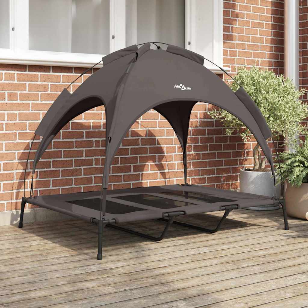 vidaXL Legowisko dla psa Brązowy 122 x 93 x 106,5 cm Stal