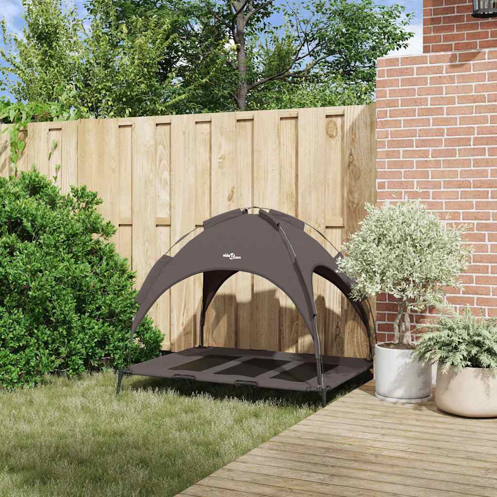 vidaXL Legowisko dla psa Brązowy 122 x 93 x 106,5 cm Stal