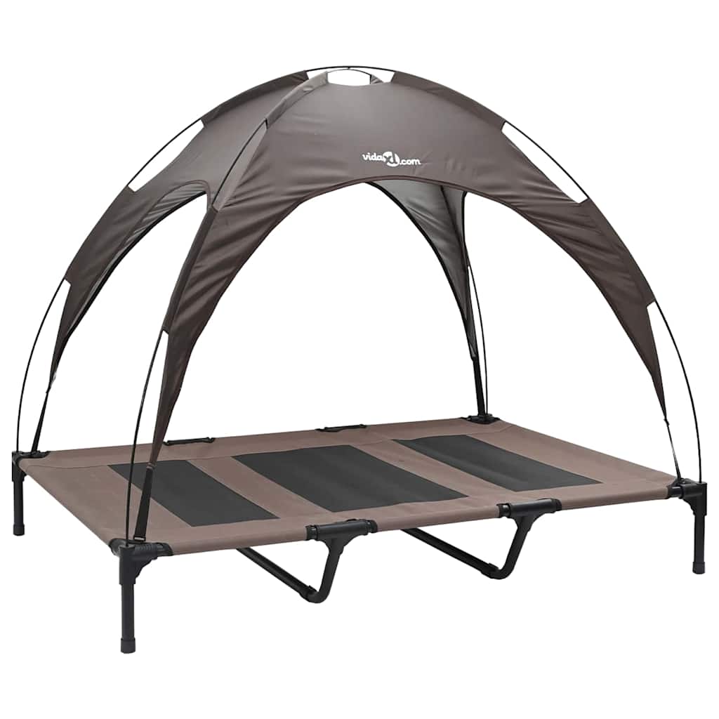 vidaXL Legowisko dla psa Brązowy 122 x 93 x 106,5 cm Stal