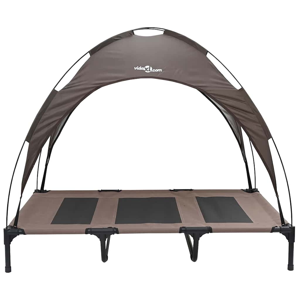 vidaXL Legowisko dla psa Brązowy 122 x 93 x 106,5 cm Stal