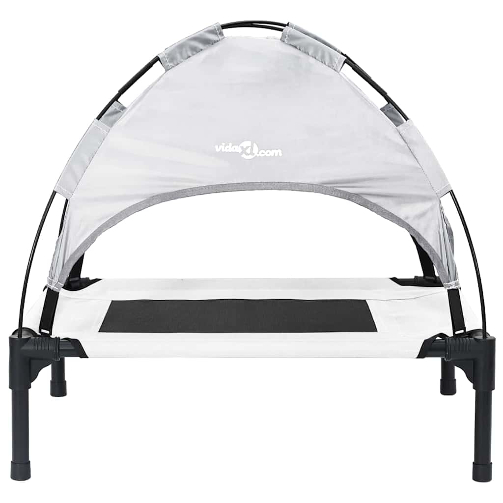 vidaXL Legowisko dla psa Srebrnoszary 62 x 48 x 61 cm Stal