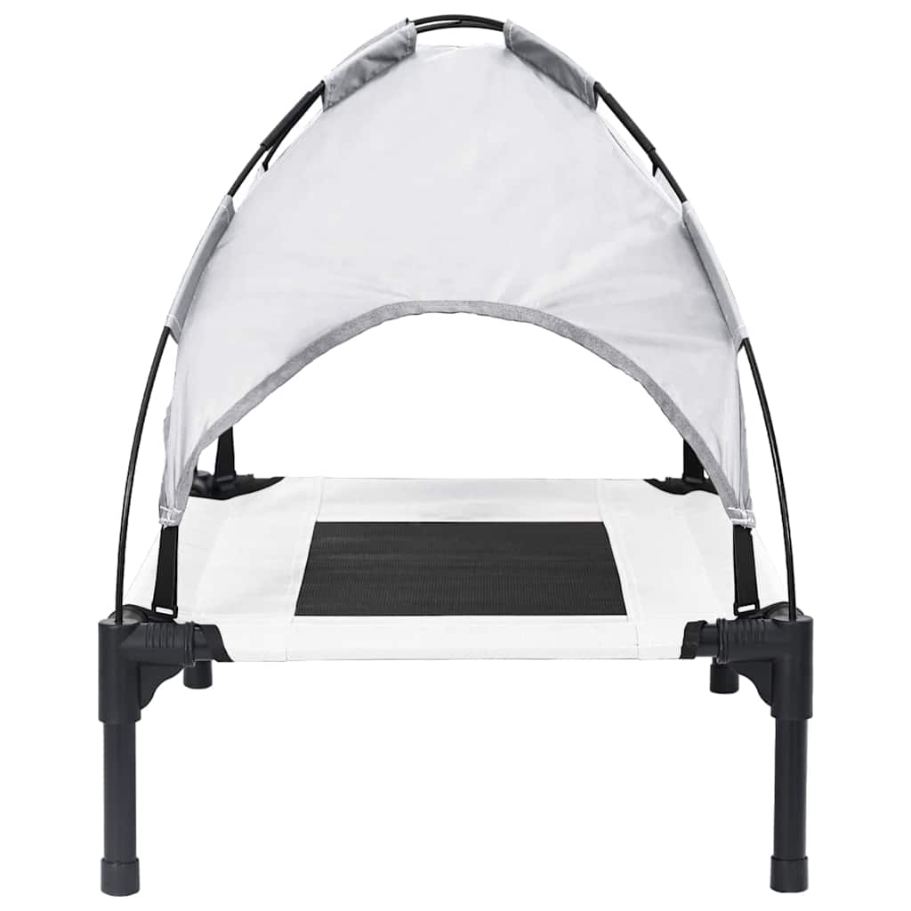 vidaXL Legowisko dla psa Srebrnoszary 76 x 62 x 70,5 cm Stal