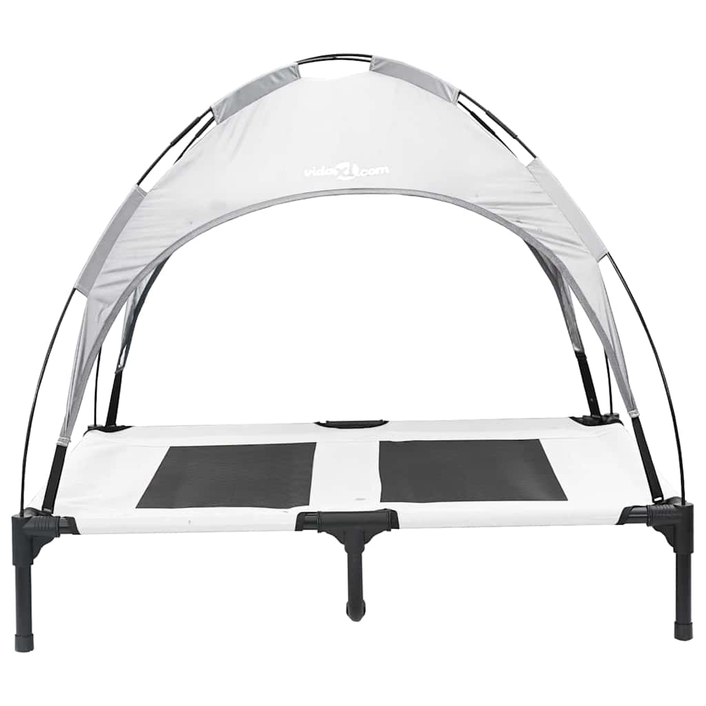 vidaXL Legowisko dla psa Srebrnoszary 92 x 77 x 82,5 cm Stal