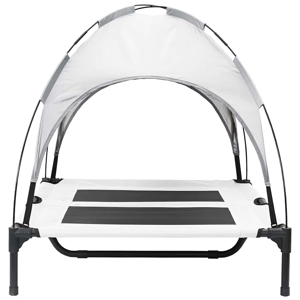 vidaXL Legowisko dla psa Srebrnoszary 92 x 77 x 82,5 cm Stal