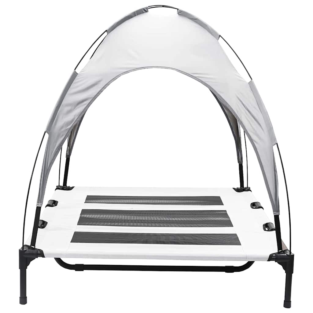 vidaXL Legowisko dla psa Srebrnoszary 122 x 93 x 106,5 cm Stal