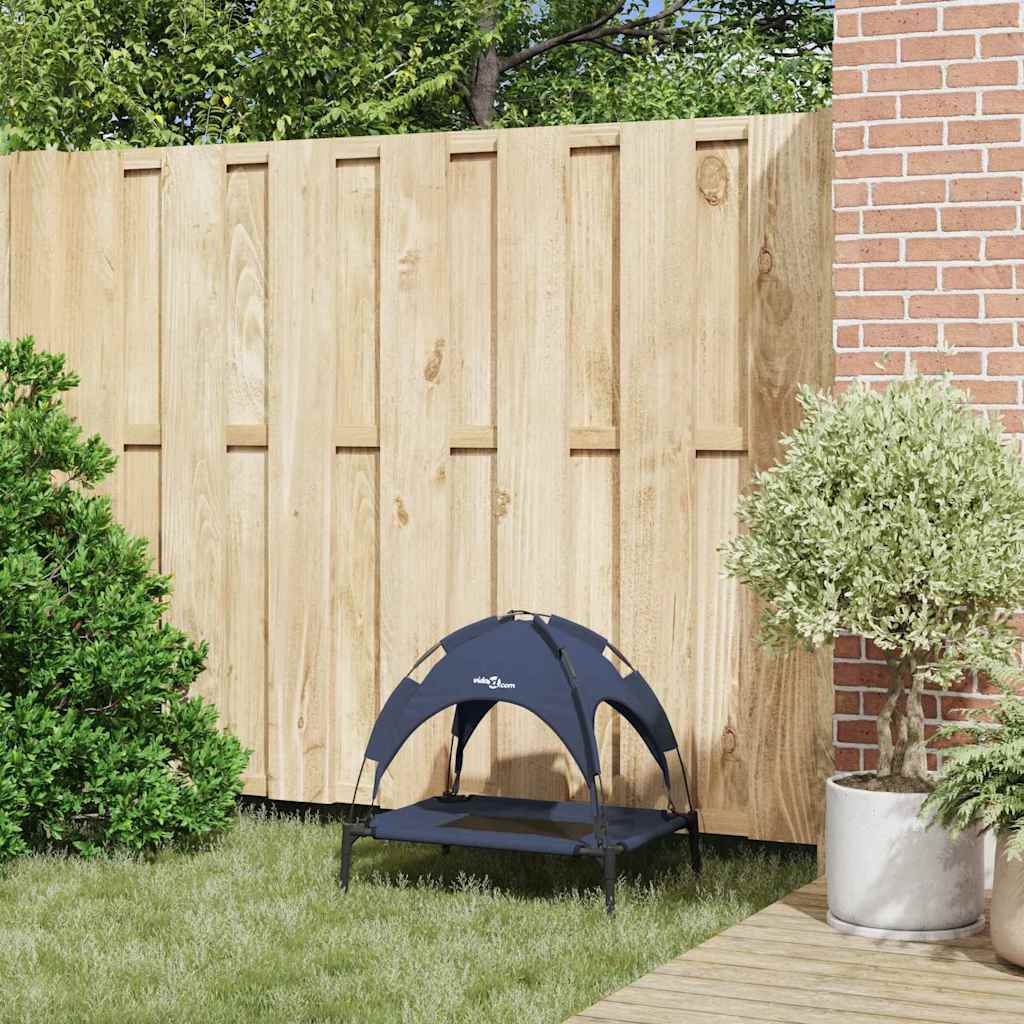 vidaXL Legowisko dla psa Granatowy 62 x 48 x 61 cm Stal