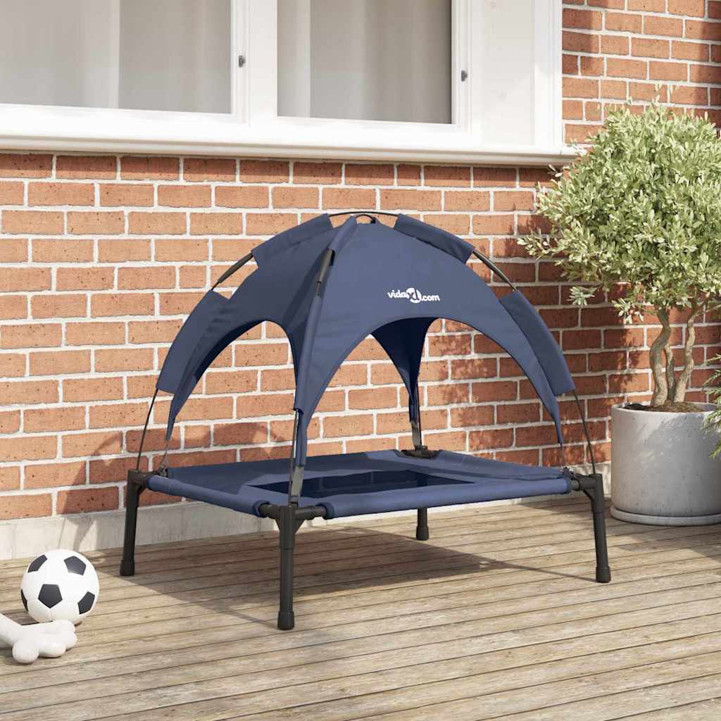 vidaXL Legowisko dla psa Granatowy 76 x 62 x 70,5 cm Stal