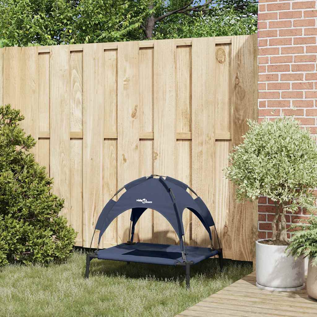 vidaXL Legowisko dla psa Granatowy 76 x 62 x 70,5 cm Stal