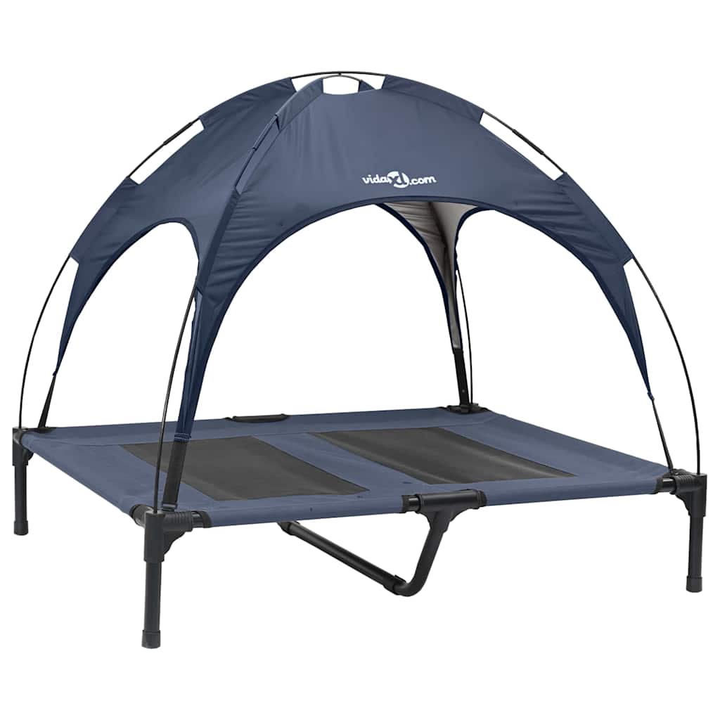 vidaXL Legowisko dla psa Granatowy 92 x 77 x 82,5 cm Stal