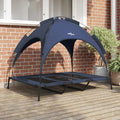 vidaXL Legowisko dla psa Granatowy 122 x 93 x 106,5 cm Stal
