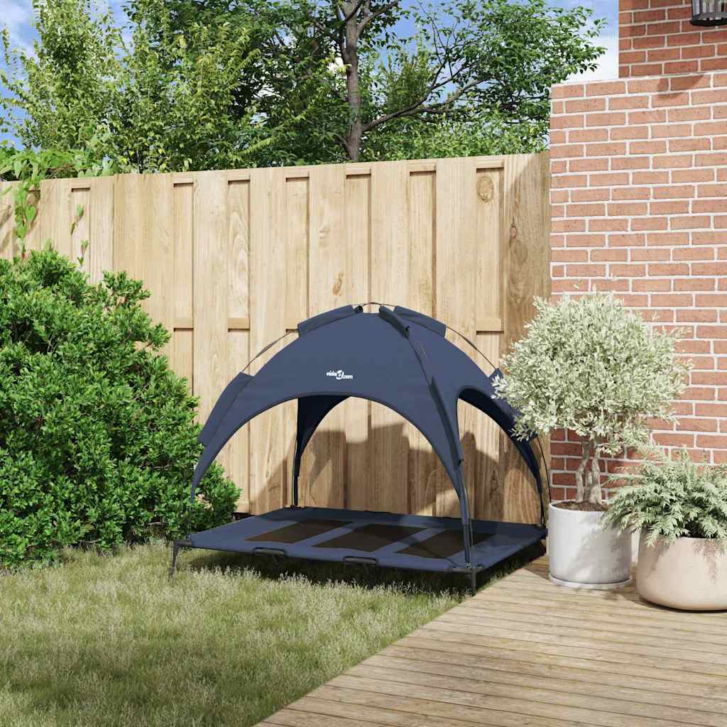 vidaXL Legowisko dla psa Granatowy 122 x 93 x 106,5 cm Stal