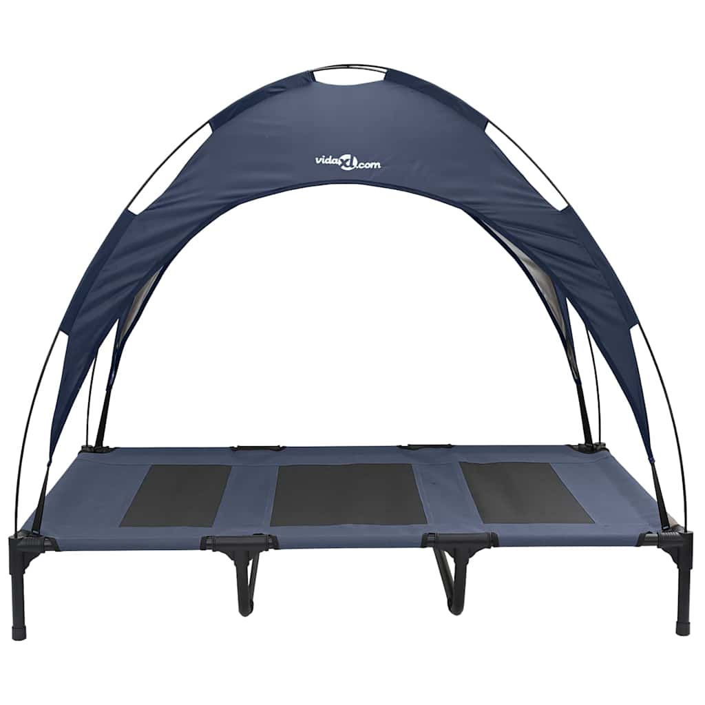 vidaXL Legowisko dla psa Granatowy 122 x 93 x 106,5 cm Stal
