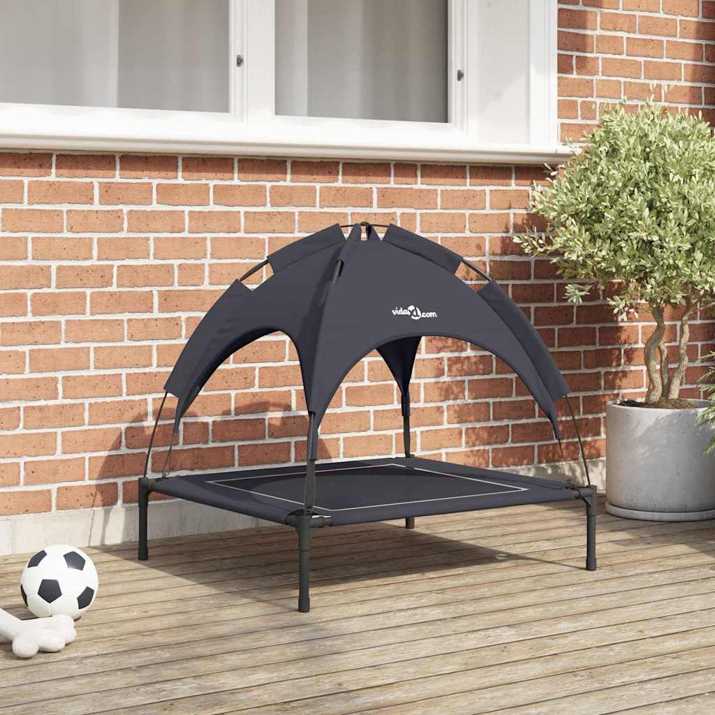 vidaXL Legowisko dla psa Czarny 71 x 64 x 71 cm Stal