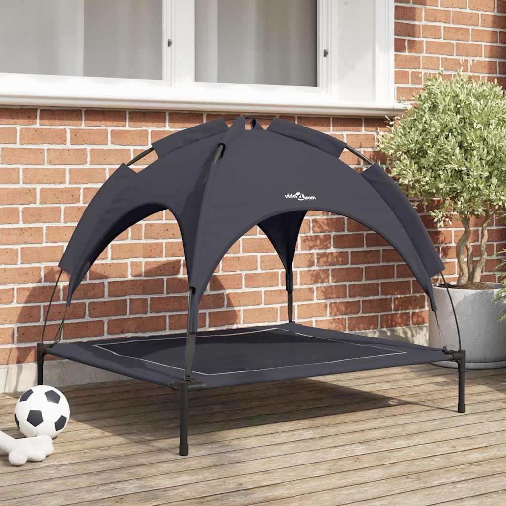 vidaXL Legowisko dla psa Czarny 90 x 81 x 80,5 cm Stal