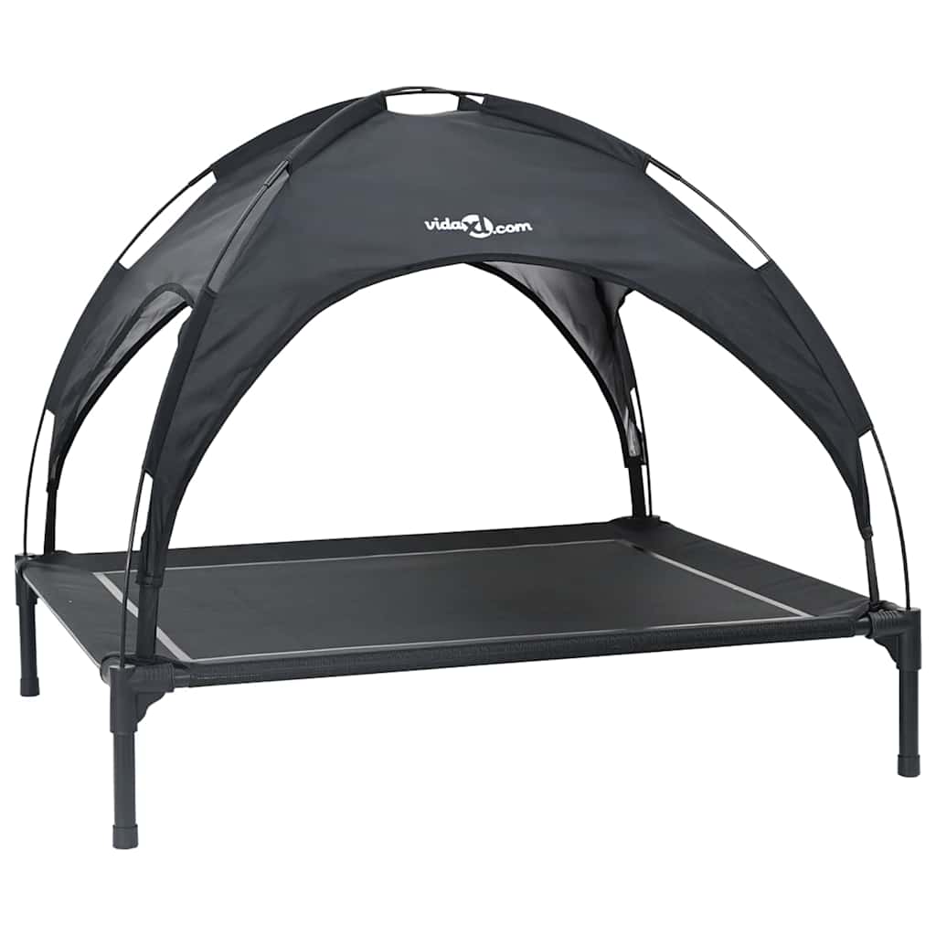 vidaXL Legowisko dla psa Czarny 90 x 81 x 80,5 cm Stal