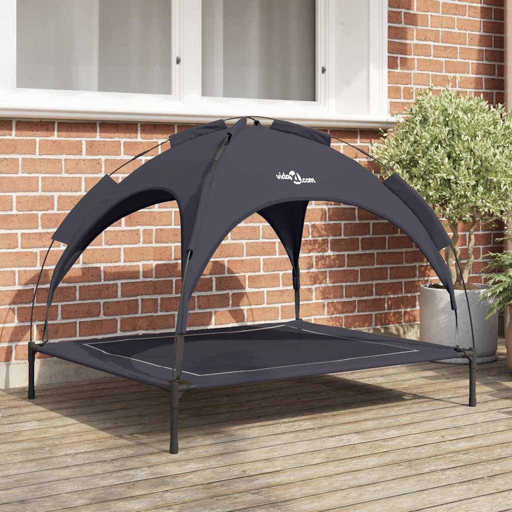 vidaXL Legowisko dla psa Czarny 104 x 86 x 84,5 cm Stal