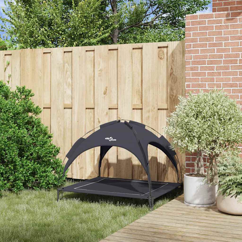 vidaXL Legowisko dla psa Czarny 104 x 86 x 84,5 cm Stal