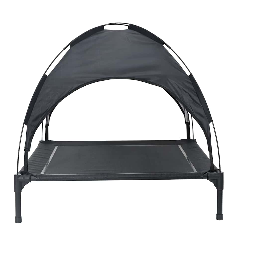 vidaXL Legowisko dla psa Czarny 104 x 86 x 84,5 cm Stal