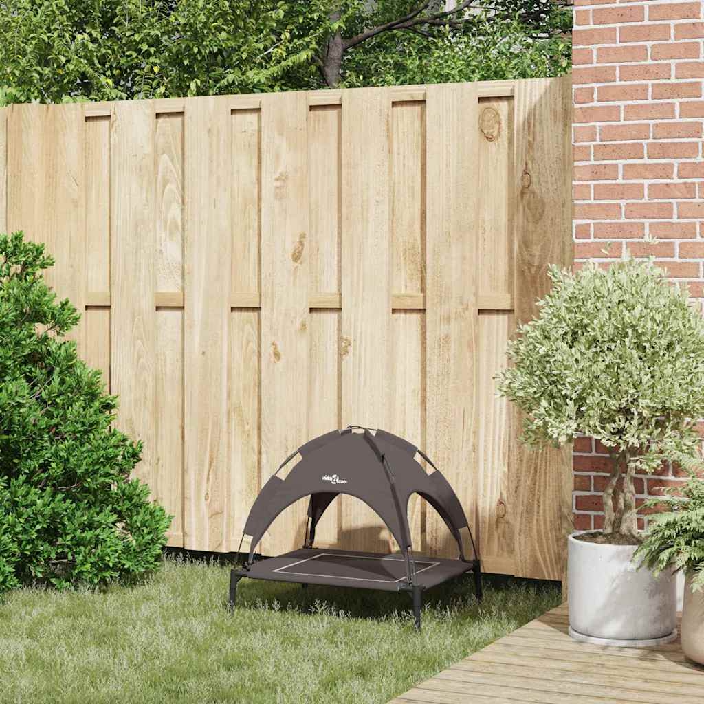 vidaXL Legowisko dla psa Brązowy 63 x 49,5 x 60 cm Stal