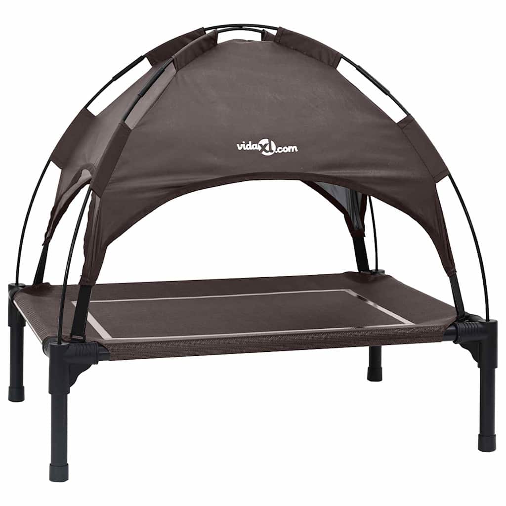 vidaXL Legowisko dla psa Brązowy 63 x 49,5 x 60 cm Stal