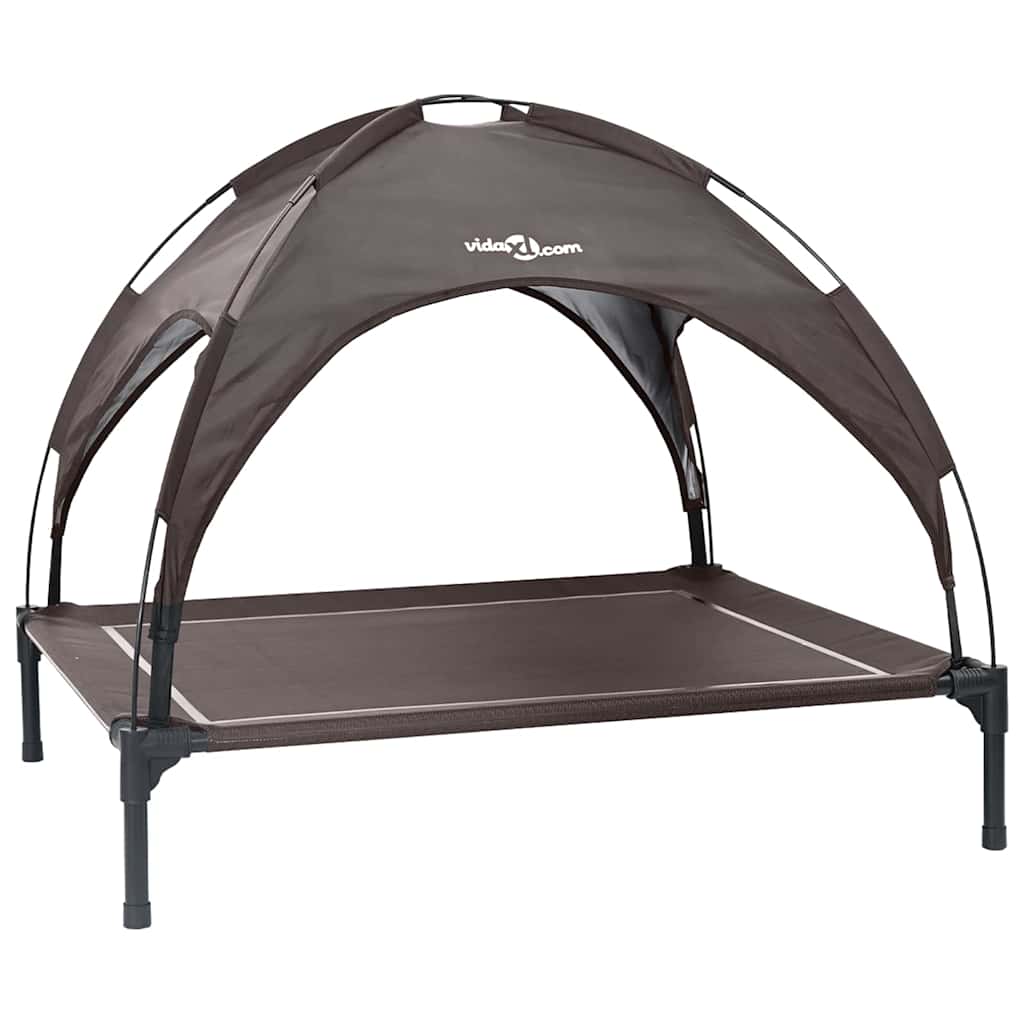 vidaXL Legowisko dla psa Brązowy 104 x 86 x 84,5 cm Stal