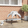 vidaXL Legowisko dla psa Srebrnoszary 63 x 49,5 x 60 cm Stal