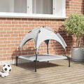 vidaXL Legowisko dla psa Srebrnoszary 71 x 64 x 71 cm Stal