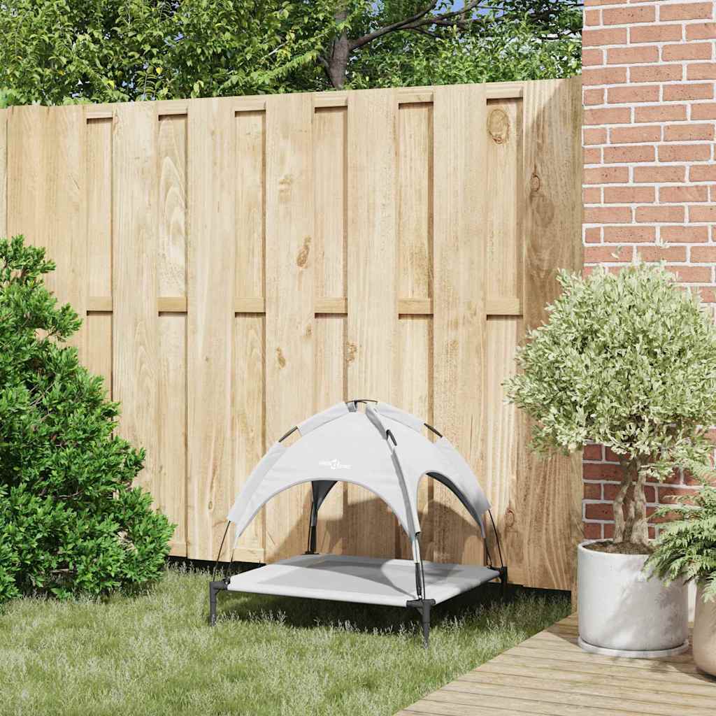 vidaXL Legowisko dla psa Srebrnoszary 71 x 64 x 71 cm Stal